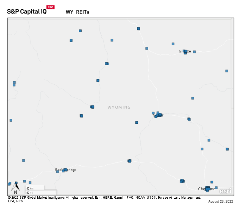 Map of Wyoming